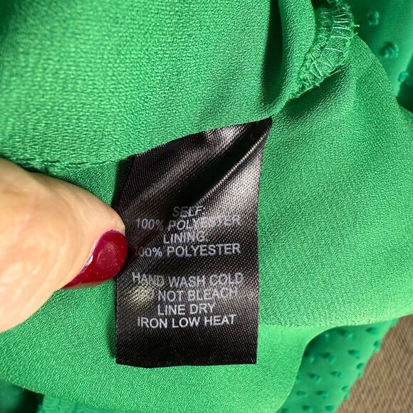 Lulu's Bimini Swiss Dot Tie-Strap Midi Dress, Kelly Green, L, Trumpet Hem 2/$50 - Picture 15 of 15